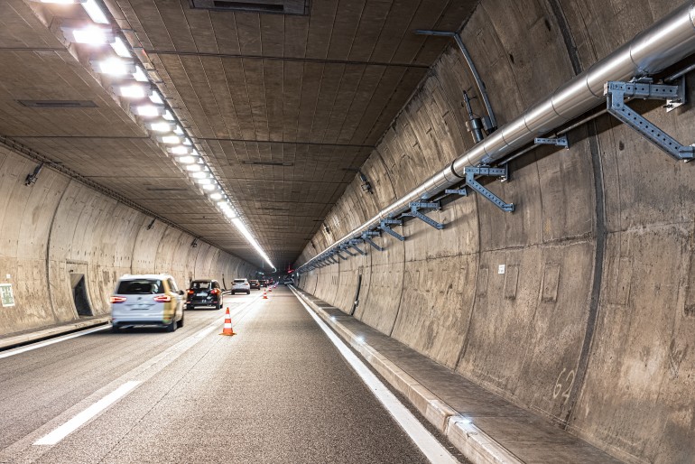 Fahrraum Kerenzerbergtunnel 